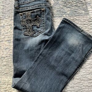 Miss Me Embellished Blue Boot Cut Jeans